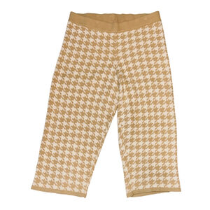 Womens New York & Company Tan White Sweater Pants Capri